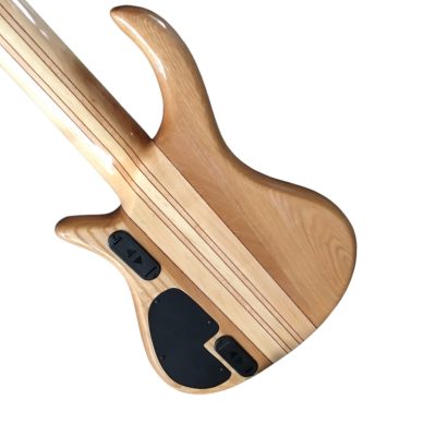 Custom Onyx Patriot Translucent Charcoal Burst Flamed Maple 6 String Bass Multi Fanned Fret - Image 3