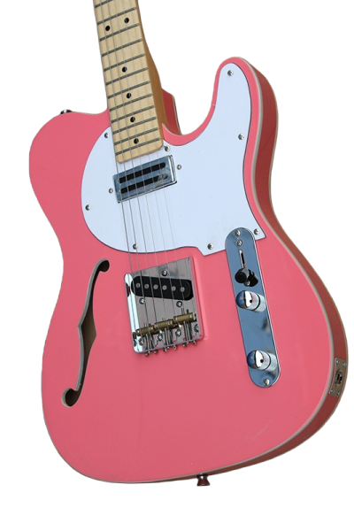 Custom Regent Thinline Fhole Shell Pink Electric Guitar