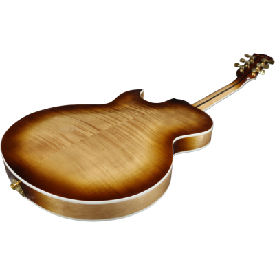 Custom Crown ES175 Vintage Quilted Burst Semi Hollow Body Archtop Florentine Cutaway Guitar - Image 3