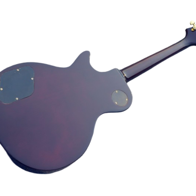 Custom Topaz Mahogany Body In Hand Laid High Grade Mosaic Guitar - Image 4