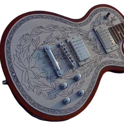 Custom Howlite Casimere Metal Front Engraved Aluminum Plate Guitar C24MF - Image 4
