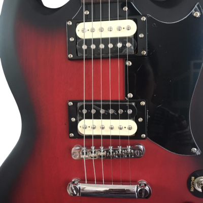Custom Crown SG Angus Cherry Cardinal Red Burst 6 String Guitar - Image 4