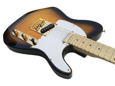 Custom Regent Merle Haggard Tuff Dog Flame Maple Top Trans Sunburst Guitar - Image 2