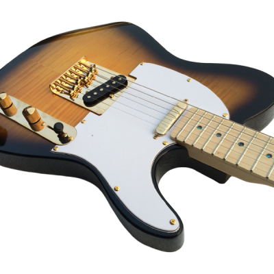 Custom Regent Merle Haggard Tuff Dog Flame Maple Top Trans Sunburst Guitar - Image 2