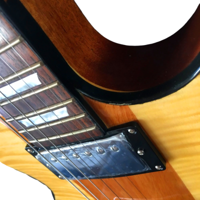 Custom Crown Standard Hybrid Natural Multi Wood Walnut Stripe Electric Guitar - Image 3
