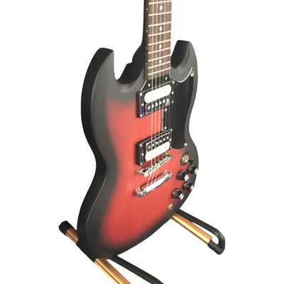 Custom Crown SG Angus Cherry Cardinal Red Burst 6 String Guitar - Image 5