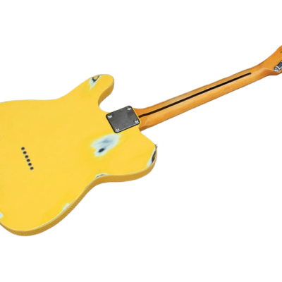 Custom Regent Graffiti Yellow Heavy Relic Aged Electric Guitar - Image 3