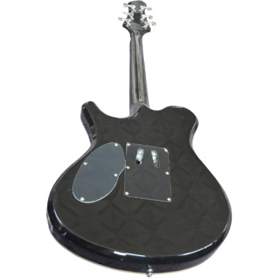 Custom Onyx Legend Transparent Graphite Light Burst Tremolo Electric Guitar - Image 3