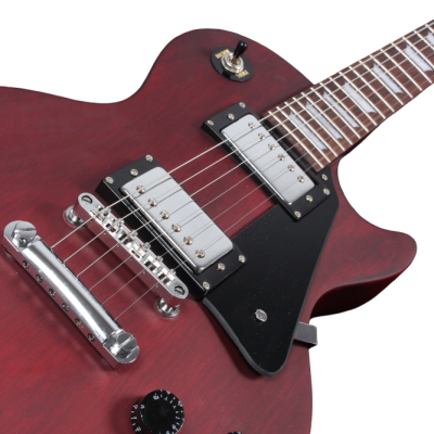 Custom Crown Studio Wine Red Satin Finish Electric Guitar - Image 3