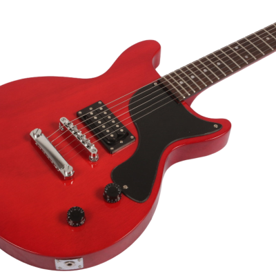 Custom Crown Joe Armstrong Junior Double Cut Red Electric Guitar - Image 2