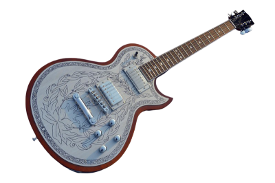 Custom Howlite Casimere Metal Front Engraved Aluminum Plate Guitar C24MF - Image 5