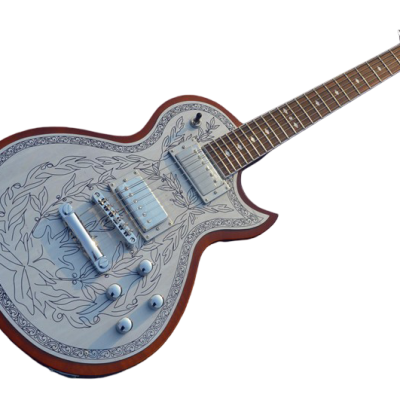 Custom Howlite Casimere Metal Front Engraved Aluminum Plate Guitar C24MF - Image 5