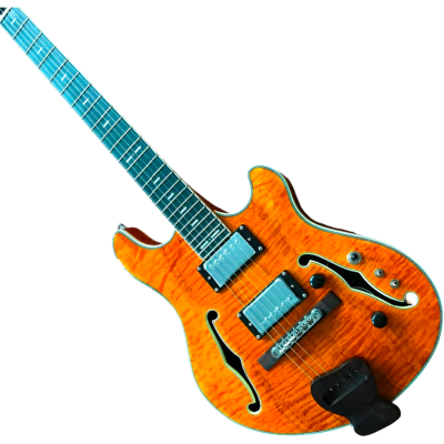 Custom Vesper Trey Fhole Natural Koa Bracing Inside Languedoc Region Electric Guitar - Image 3