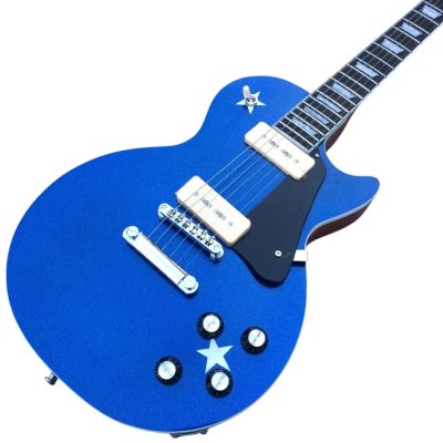 Custom Crown Doodad Dany Metallic Blue Electric Guitar - Image 2
