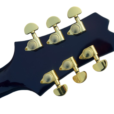 Custom Topaz Mahogany Body In Hand Laid High Grade Mosaic Guitar - Image 5