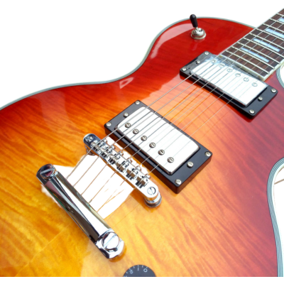 Custom Crown Heritage Cherry Sunburst Jimmy Electric Guitar - Image 3