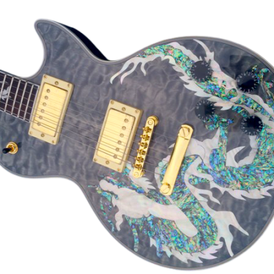 Custom Crown Abalone Dragon Shell Inlay Electric Guitar - Image 4