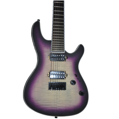 Custom Onyx Regius 7 Trans Dirty Purple Burst 7 String Guitar