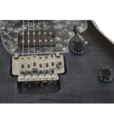 Custom Onyx Legend Transparent Graphite Light Burst Tremolo Electric Guitar - Image 5