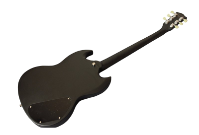 Custom Crown SG Angus Satin Ebony Black Dual P-90 Single-Coil Pickups Electric Guitar - Image 3