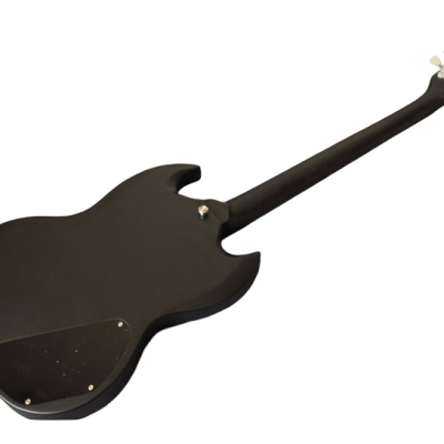 Custom Crown SG Angus Satin Ebony Black Dual P-90 Single-Coil Pickups Electric Guitar - Image 3