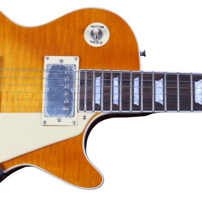 Custom Crown Standard Jimmy Lemonburst Flamed Maple Top Electric Guitar - Image 2