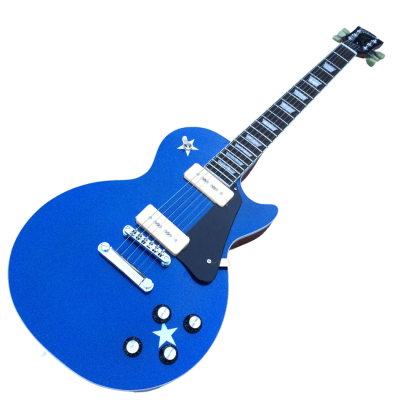 Custom Crown Doodad Dany Metallic Blue Electric Guitar - Image 5
