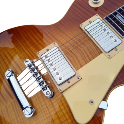 Custom Crown Honey Burst Flamed Maple Top Electric Guitar - Image 4