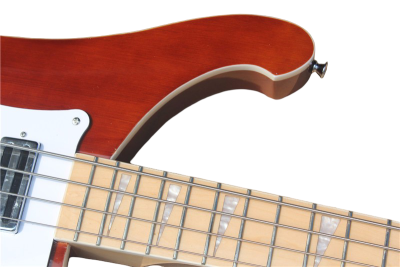 Custom Nova 4003 Mapleglo Center Amber Brown Finish 4 String Bass - Image 3
