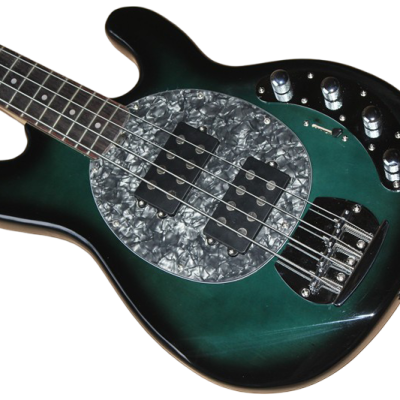 Custom Aether Sting Teal Burst Ray 4 String Bass - Image 2