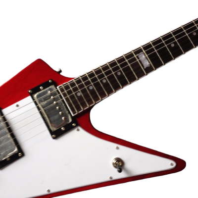 Custom Crown Korina Explorer Cherry Red Electric Guitar - Image 4