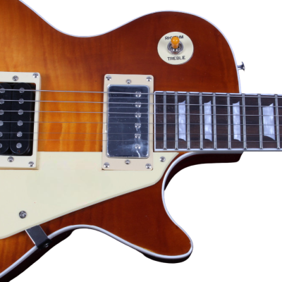 Custom Crown Jimmy Page Iced Tea Finish Flame Maple Top Guitar - Image 3