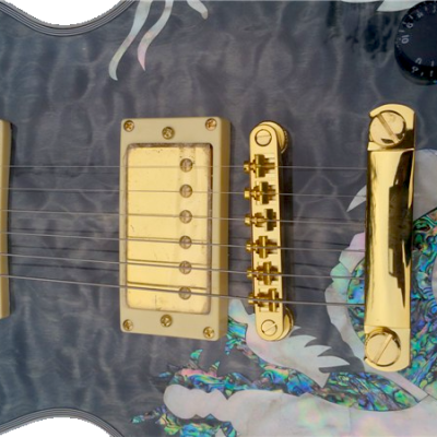 Custom Crown Abalone Dragon Shell Inlay Electric Guitar - Image 6