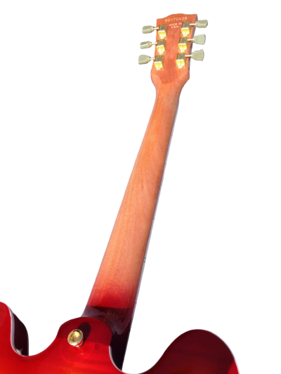 Custom Crown ES335 Semi Hollow Body Figured Cherry Sunburst Fhole Guitar - Image 3