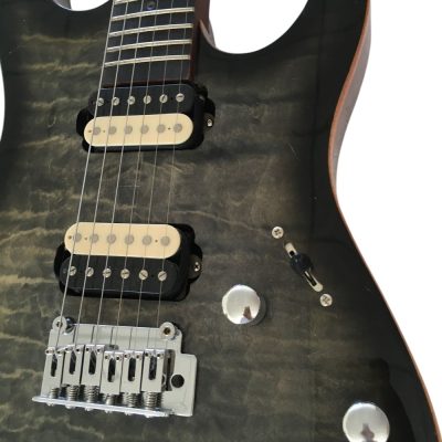 Custom Magnitude Modern Satin Flame Guitar Trans Charcoal Burst Finish - Image 6