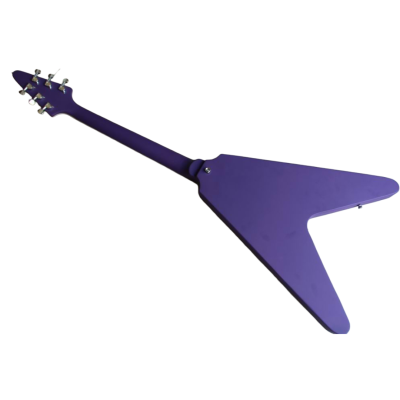 Custom Crown Flying V Kirk Satin Plum Electric Guitar - Image 3