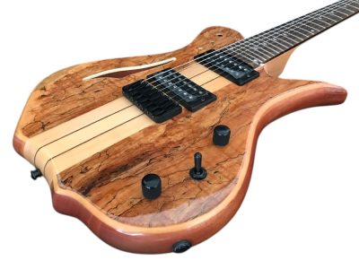 Custom Vesper Languedoc Region Natural Spalted Maple Weneer Finish 7 String Guitar