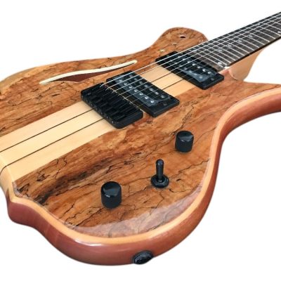Custom Vesper Languedoc Region Natural Spalted Maple Weneer Finish 7 String Guitar