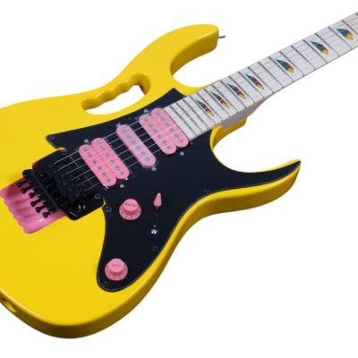 Custom Axis SVAI Desert Sun Yellow Pink Pickups Pyramid Inlays Monkey Grip Guitar
