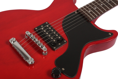 Custom Crown Joe Armstrong Junior Double Cut Red Electric Guitar - Image 4