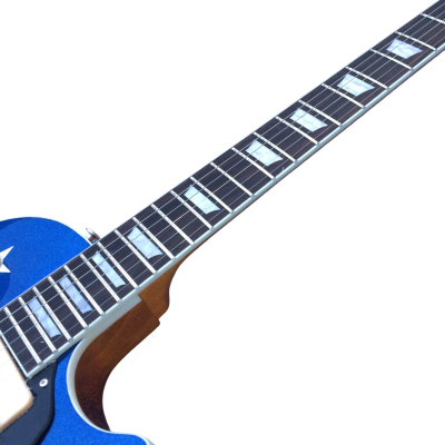 Custom Crown Doodad Dany Metallic Blue Electric Guitar - Image 4