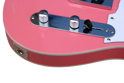 Custom Regent Thinline Fhole Shell Pink Electric Guitar - Image 3