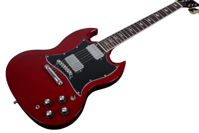 Custom Crown SG Heritage Cherry Angus Dual Humbucker Pickups Thunderstruck Guitar Lightning Bolt Fretboard Inlays - Image 5