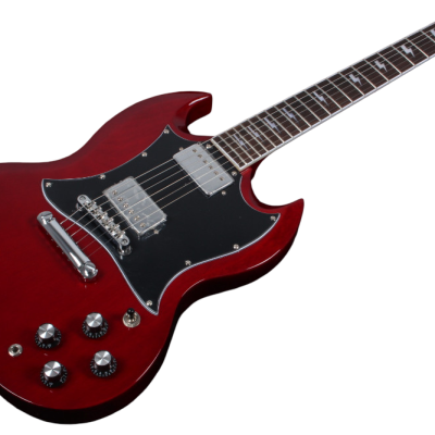 Custom Crown SG Heritage Cherry Angus Dual Humbucker Pickups Thunderstruck Guitar Lightning Bolt Fretboard Inlays - Image 5