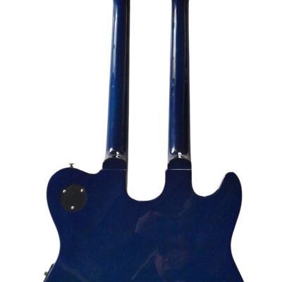 Custom Vile Guild Blue Flame Maple Top Double Neck Crossroads Guitar - Image 8