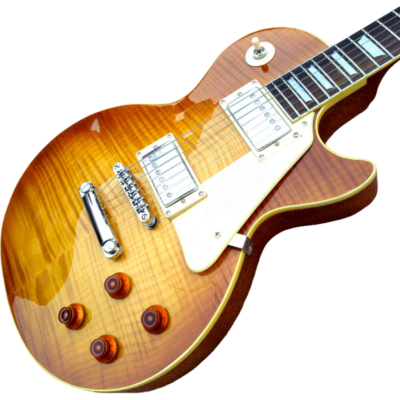 Custom Crown Honey Burst Flamed Maple Top Electric Guitar - Image 5