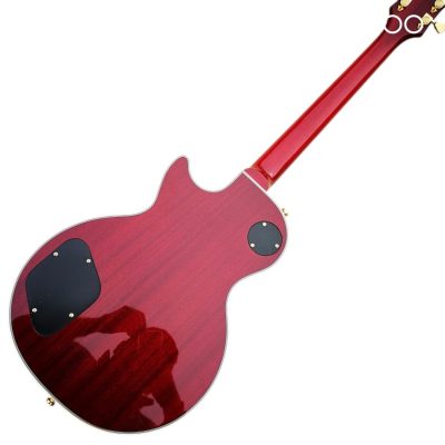 Custom Crown Red Tiger Maple Top Veneer Electric Guitar - Image 5