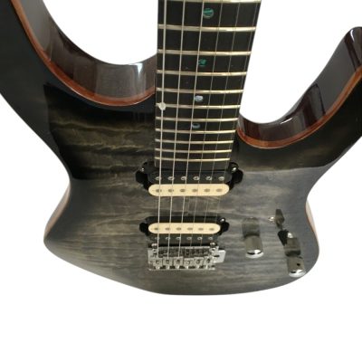 Custom Magnitude Modern Satin Flame Guitar Trans Charcoal Burst Finish - Image 7