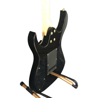 Custom Axis Natural Poplar Burl Gloss Gecko Tremolo 6 String Electric Guitar - Image 8