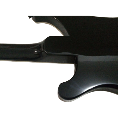 Custom Nova 4003 Jetglo Black 4 String Bass Black Pickguard - Image 4